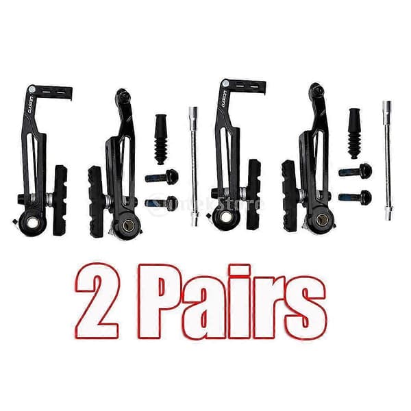 2 par V-bremsesett erstatning lang arm for foran/bakhjul svart