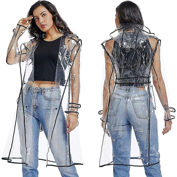Vattentät regnrock Lätt packbar regnrock Transparenta regnponchos