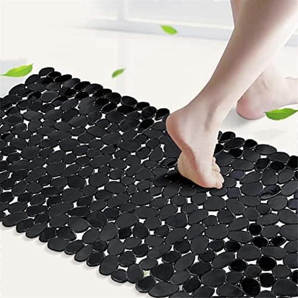 Pebble badekarmatte for badekar til anti-badekarmatte i dusj (blå)