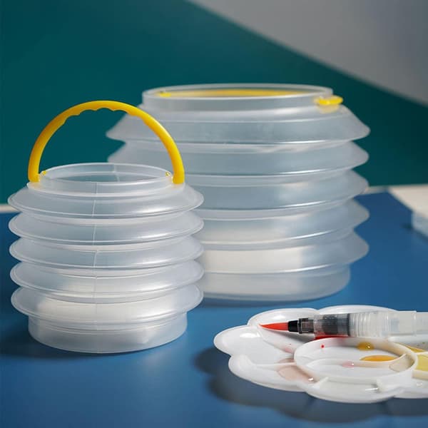 Bærbar børstevanntønne Pot Tub Organizer Akvarellmaling B