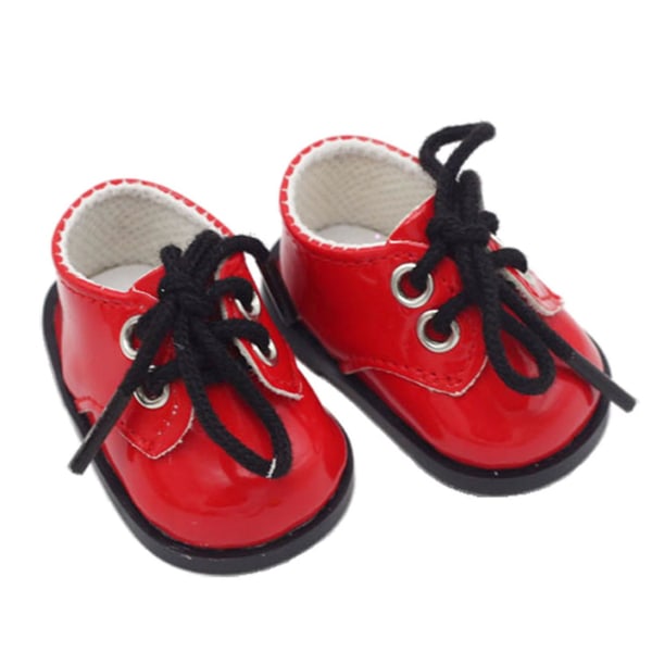 Dockskor Safe Imagination Gummi Docka Skor Tillbehör Tjejdocka för barn Red