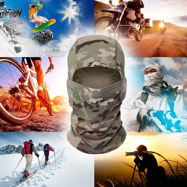 Full Face Tactical Camouflage Balaclava Mask Ski Bike Cycling Army Hunting Scarf Multicam Military Airsoft Cap Men Head Cover qd