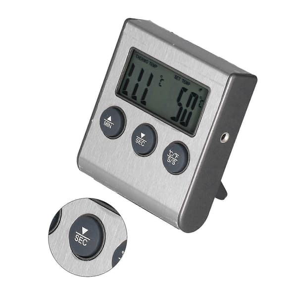 Magnet Design Grilltermometer Mad Kød Temperaturmåler med Alarmfunktion til Køkken
