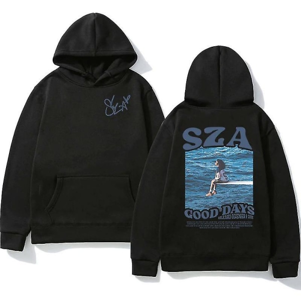 Höst Herr Dam Huvtröjor Sza Music Album Sos Graphic Hoodie 2024new April 4.1c5 L-Black