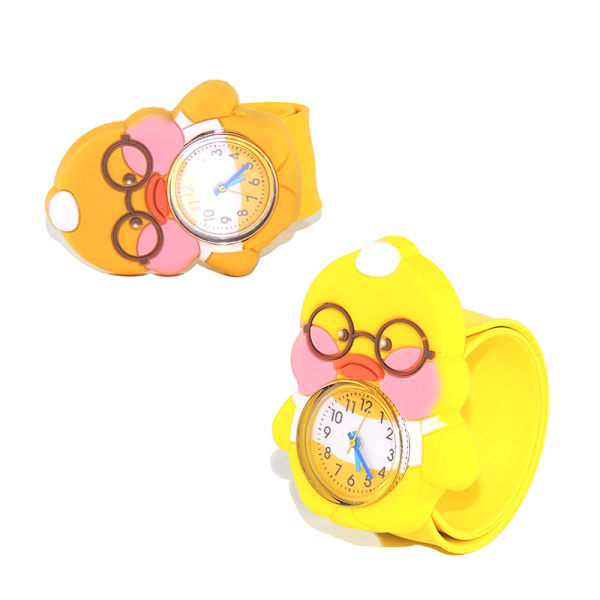 2 kpl Kello(Ankka), Vedenpitävä Lasten rannekello Quartz Movement, 3D sarjakuvamuotoilu, Digitaalinen kello 3–11-vuotiaille tytöille ja pojille qd