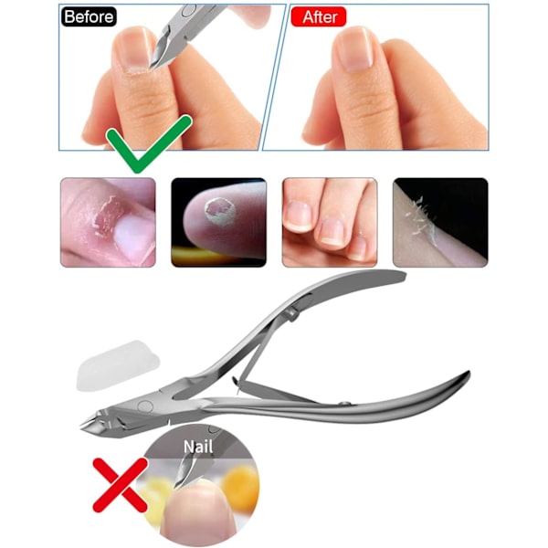 Professionell nagelbandsnångare Nagelbandstryckare i rostfritt stål Nagelband