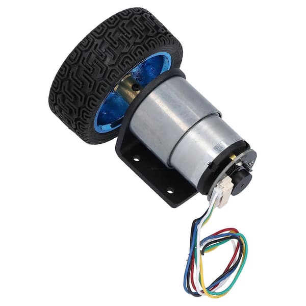 Encoder Motorsats Kit 6mm Axel med Monteringsfäste för Smart Bil Robot DIY DC6V JGB37-520 600RPM