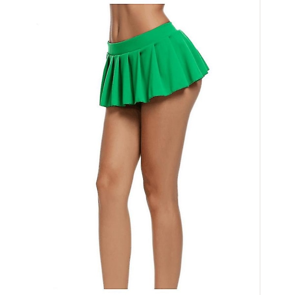 Miniskjørt for kvinner Nytt plisséskjørt Jk Miniskjørt Dame green 2XL