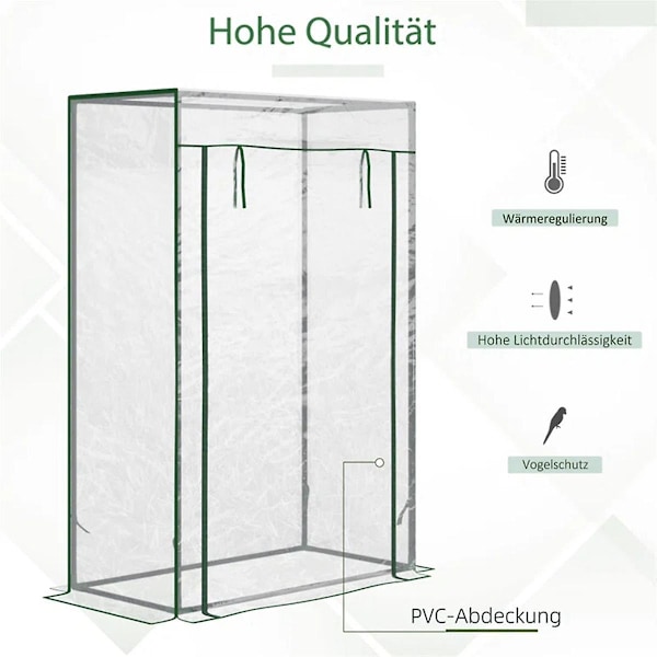 Växthus ersättningsöverdrag utomhus odla tält vattentät anti-UV växthusöverdrag bärbar mini Ga As Shown