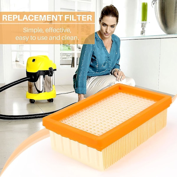 3 kpl Pölynimurin Suodattimen Vaihto Karcher Litteä-laskostettu Mv4 Mv5 Mv6 Wd4 Wd5 Wd6 P Premium W