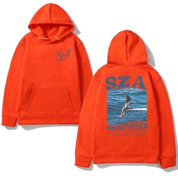 Höst Herr Dam Huvtröjor Sza Music Album Sos Graphic Hoodie 2024new April 4.1c5 XS-Orange