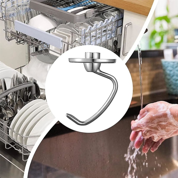 Dejkrog i rustfrit stål til KitchenAid 4,5-5 Quart Tilt Head Stand Mixer, reservedele brødkroge