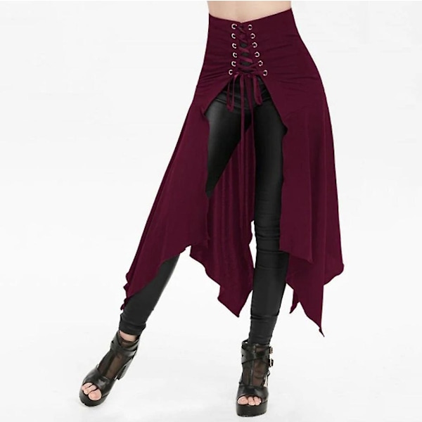 Viktorianisk Burlesk Kjol Gotisk Steampunk Korsett Kostym Punk Svart Bustle Kjolar B2 XXXL-punk skirt