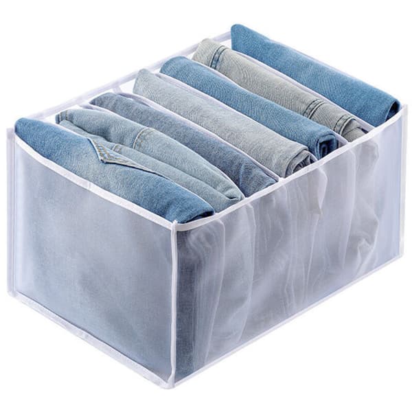 4 stk. Jeans Oppbevaringsboks, Garderobe Organizer, Jeansboks Oppbevaring