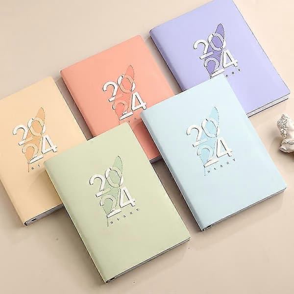 2024 Notesbog Kawaii 365 Dage Notesblok Daglig Ugentlig Månedlig Planlægger Journal Tidsplan Agenda Organizer Effektivitets Notesblok Kontor