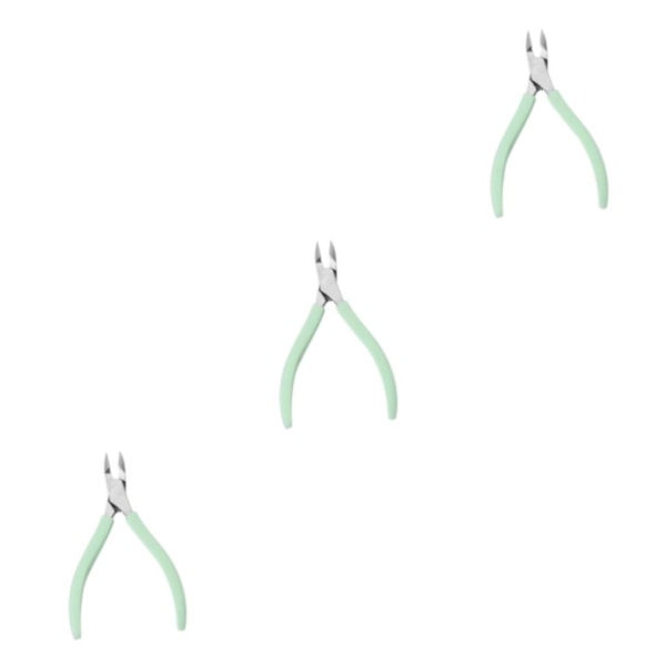 1/2/3/5 Rustfritt stål Neglebåndssaks Anti Sklisikker Silikon Green 11 x 6.8cm 3Set