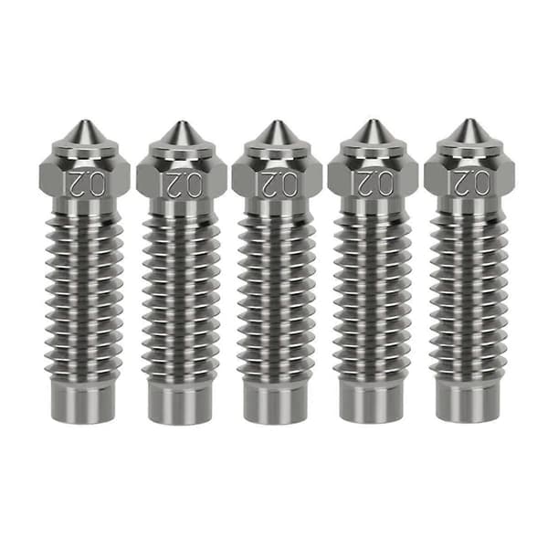 5 st för Neptune 4Plus/4Max -Zr-Cu munstycke 0,2 mm högtemperaturmunstycke för 1,75 mm PLA/ABS/PETG/TPU/PC/PP/Nylon/