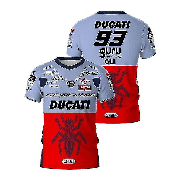 Ny MOTO GP 2024 Summer Oversized T-shirt för män Hot Selling Marquis 93 Driver Enthusiast Short Sl 1 4XL