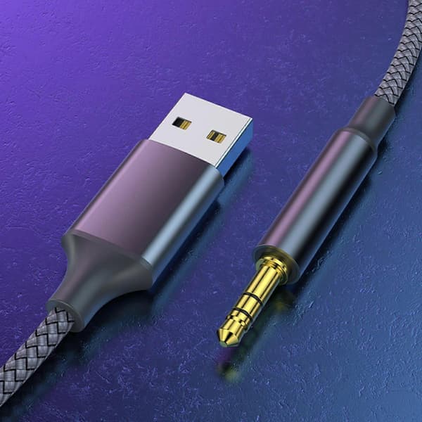 USB Han til 3,5 mm Han Adapter Hovedtelefon Audio Jack Kabel Ledning Hi-Fi Dongle