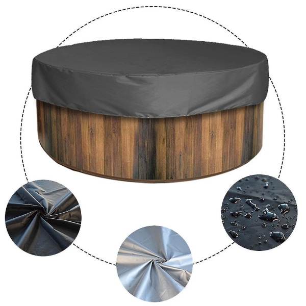 Nyt Rundt Badekar Cover UV-Resistent Badekar Covers Udendørs Spa Badekar Covers Yaying Shop Brown