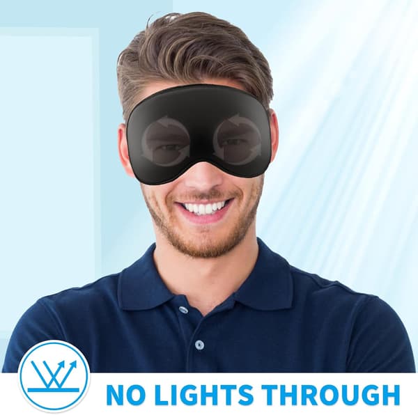 Sovemaske, sett med 2 øyeplaster sovemaske for søvn Ultra Sof