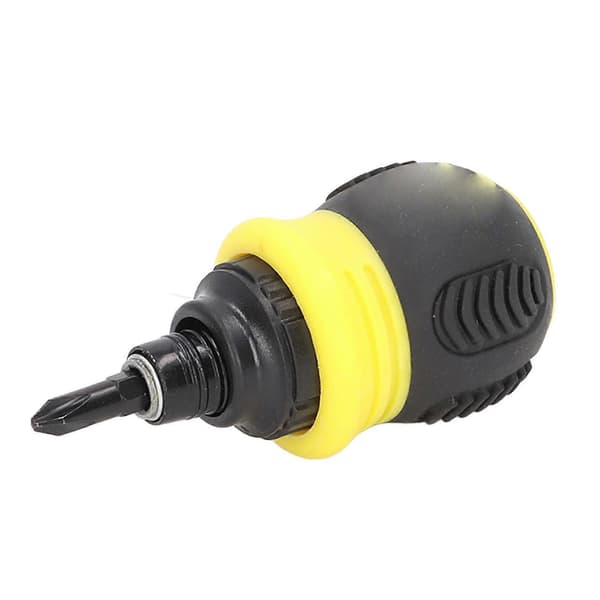 Skralle skrutrekker Mini magnetisk krysshode slisset 2 i 1 krom vanadium stål maskinvare gul
