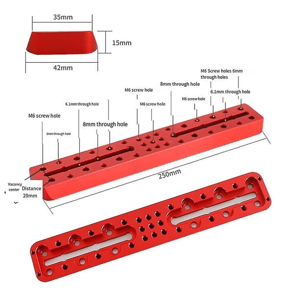 Guide Mirror Dovetail Plate Rød Kort Plade Til Svalehalerille Teleskop Tilbehør Svalehalemontering-YKY416