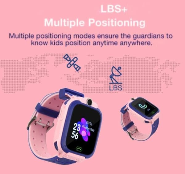 GPS-positionerande smart watch för barn GREY No card insertion