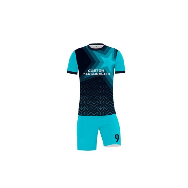 säsong hemma fotbollströja toppversion spelartröjor fotboll stjärnklubb anpassat nummer namn fotboll Uniform Blue 4 XL