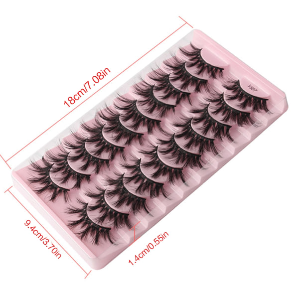 Nya fransar Mink Lösögonfransar Naturligt utseende Wispy Clear lash and Falska ögonfransar Fluffiga 3D Curly Strip Cat Eye Fransar B