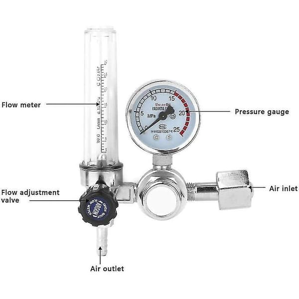 Argon Co2 Gas Tryk Mig Tig Flow Meter Regulator Trykmåler Svejsedele adlala Cisea
