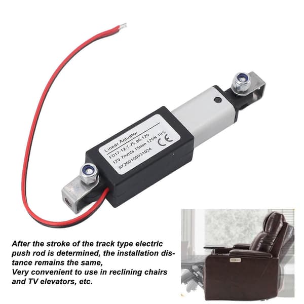 12V elektrisk lineær aktuator 15 mm slaglængde 120N kraftig mini elektrisk lineær aktuator motor til sovesofa massagestol