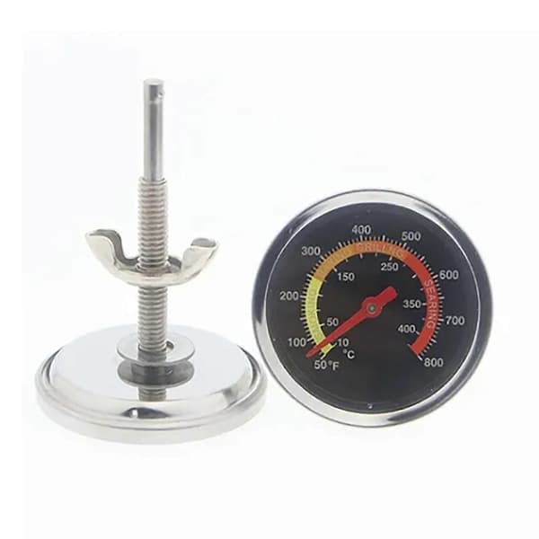 Bimetal Ovntermometer med Beslag Base Skive Display Temperaturmåler til Grill