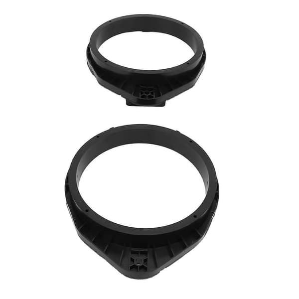 2 STK 6,5 tommer/16,5 cm højttalerinstallationsafstandsstykke opdateringsringadapter sort med ledningsnet