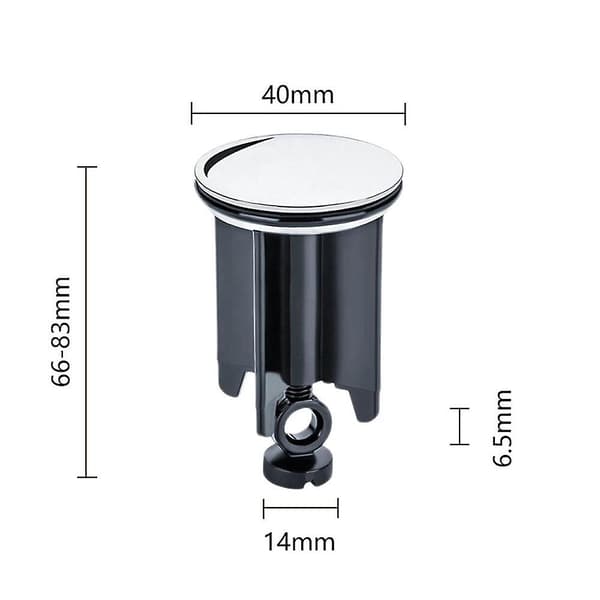 Universal håndvask til badeværelse 40 mm, krom afløbsprop, fremstillet qd