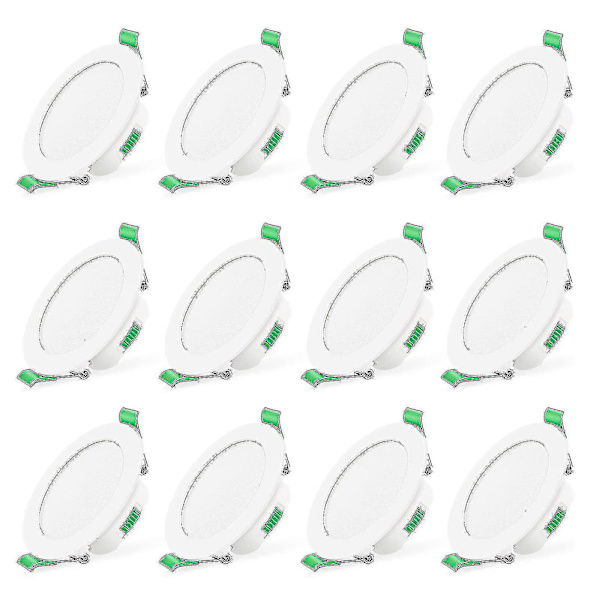 12 stk. 7W Hvide LED Nedhængte Loftlamper Slanke Spotlys