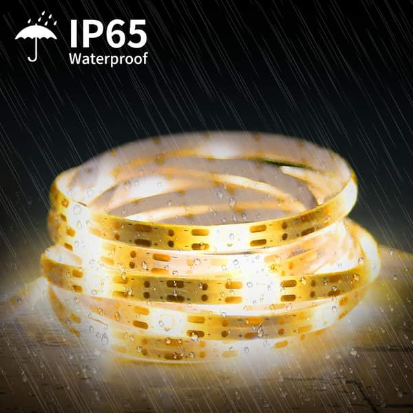 3m LED-lysstripe med batteri, IP65 vanntett, fleksibel stripe