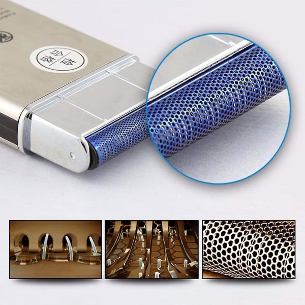Herr fram- och återgående mini elektrisk rakkniv folierakapparat för mensladdlös USB laddning Reseskäggrakapparat Ansiktstrimmer, silver