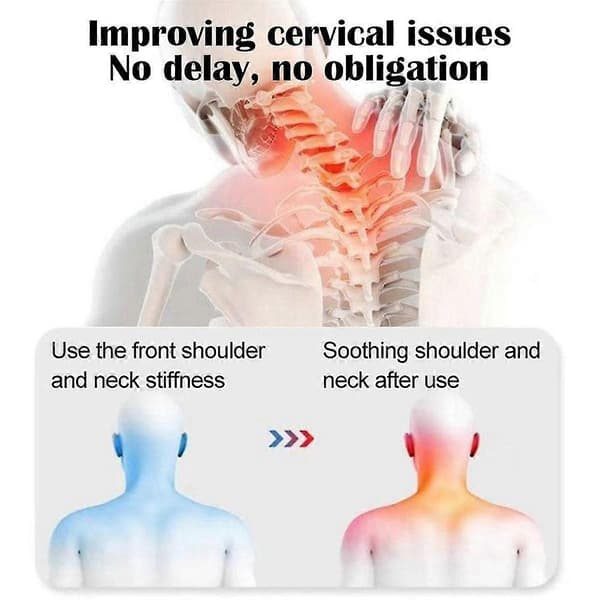Elektrisk Massager Cervikal Pude Varm Kompres Vibration Massage Nakke Traction Afslappende Sovende Memor