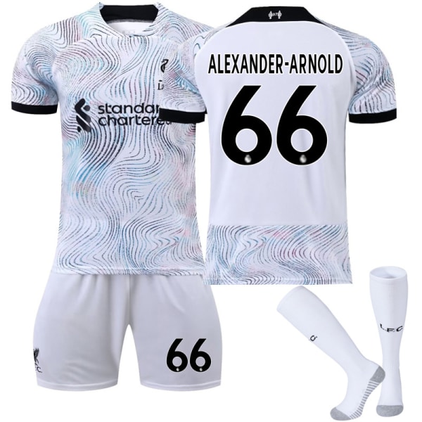 22 Liverpool tröja bortamatch NO. 66 AlexanderArnold tröja set #XS