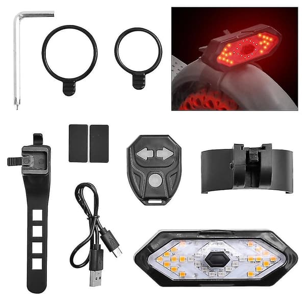 Modificeret blinklys til Xiaomi M365 1S pro Pro2 til MI3 elektrisk scooter USB genopladelig smart trådløs lys tilbehør