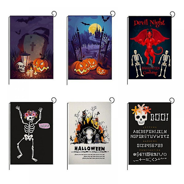 Halloween Lippu Karkki vai kepponen Puutarhalippu, Halloween Piha ulkokoriste Type E