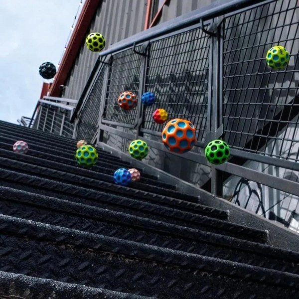 Extremt hög studsande boll & popljud Meteor rymdbollleksak, pop studsboll Gummi studsboll Sensorisk boll för barn Vuxna Yellow