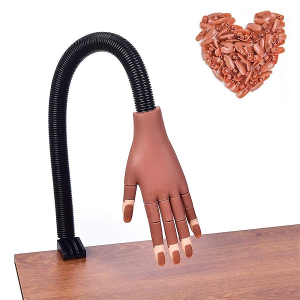 Nagelträning Hand Nail Display Manikyr Supply - Flexibel rörlig falska falska händer för nagel manikyr - Manikyr övningsverktyg för DIY Print Style 2