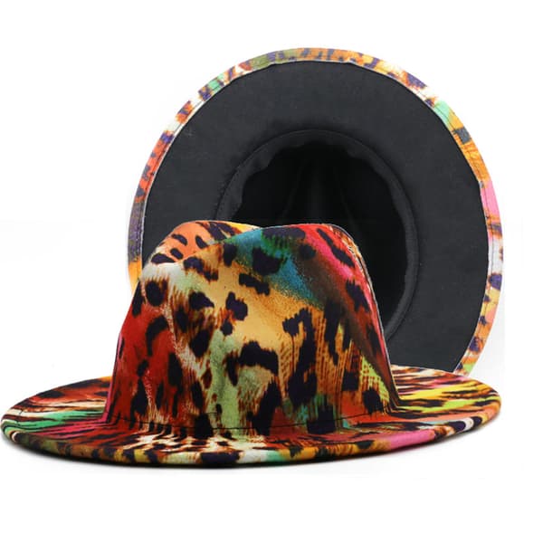 #Fargerik leopard vintage topphatt#