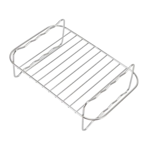 Fritekurv i rustfritt stål, rektangulær dobbeltlags frityrtilbehør for NINJA FOOD 8QT Dual Basket Frityrkoker