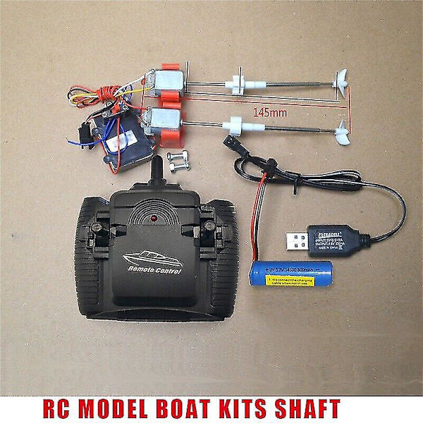 RC Båt Modell Båtsett Aksel+sokkel+motor+propell+kontroller+mottaker Sett Fk-hhny A set