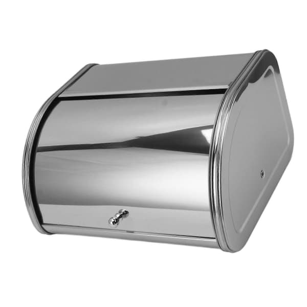 Brødboks Liten Flat Side Oppbevaringsboks i Metall for Brød Kake Smultring Kjeks Mat Servise Speiloverflate