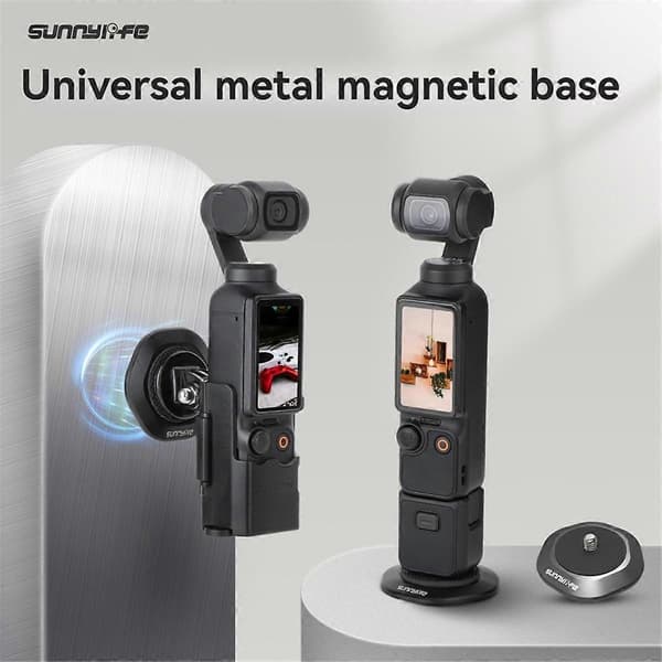 Magnetisk monteringsbase til ACTION 5 PRO/Pocket3 Action Kamera Holder til Go 3S Forlængerbeslag