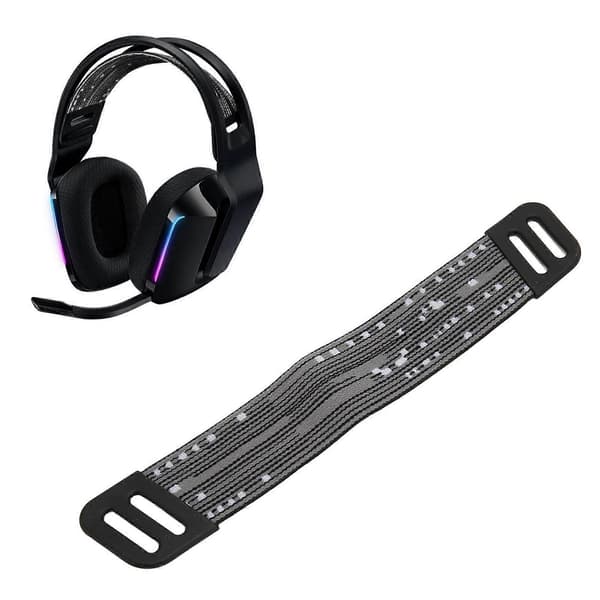 Hovedtelefon Hovedbøjle Stropper Erstatningshovedbøjler Stropper til Logitech G733 Trådløs G335 Kablet Gaming Headset Sort Grå